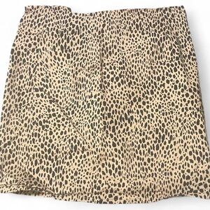 Brandy Melville Leopard Print Mini Skirt in Tan and Black
